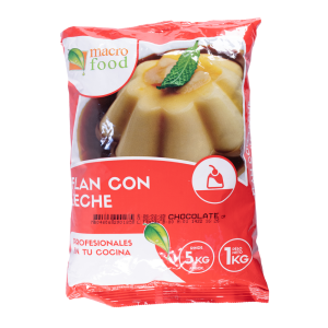 Flan Leche Chocolate Macro Food 1kg.