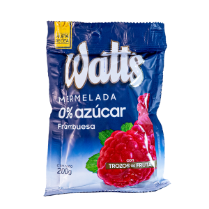 Mermelada Watts Sin Azucar Frambuesa 200gr