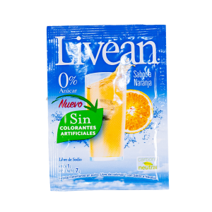 Jugo En Polvo Naranja Sin Azucar Livean 7gr.