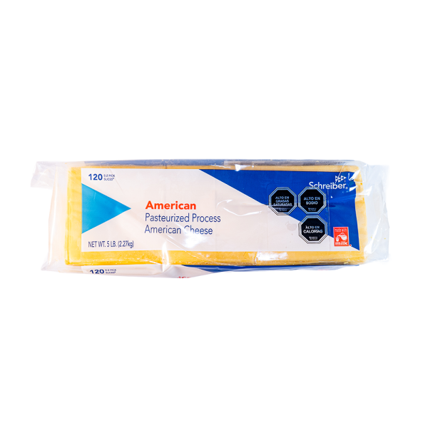 Queso Cheddar Cheese american Laminado